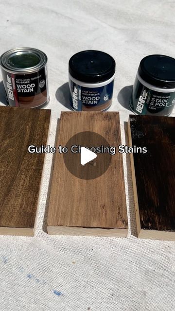 BEHR® Paint on Instagram: "Some tips and tricks for picking the perfect wood stain. 💡🪵 #BEHR #tipsandtricks
#TodayLetsPaint #woodstains" Behr Sable Stain, Behr Stain And Poly, Behr Stain Colors On Pine, Shelf Stain Colors, Behr Boot Hill Grey Semi Transparent Stain, Can You Stain Over Painted Wood, Vanity Stain Colors, Behr Early American Stain, Behr Exterior Stain Colors For Wood