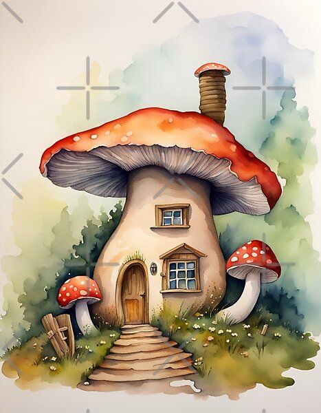 Dive into the forest's allure with our watercolor artwork—five charming Amanita muscaria mushrooms create a whimsical scene on the forest floor. Capturing nature's magic, this piece adds enchantment to any space. Mushroom Project, Cute Mushroom House, Mushroom Scene, Autumn Printables, Mushroom Village, Decorate Notebooks, Forest Drawing, Amanita Muscaria, Nature Art Drawings