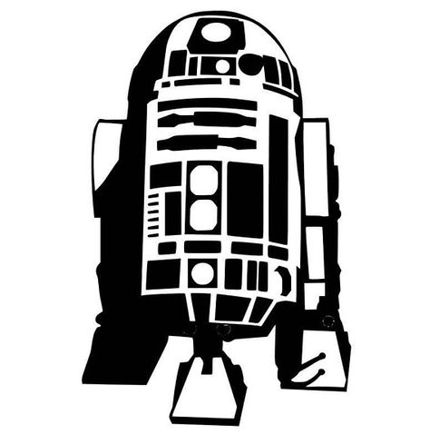 Star Wars R2-D2 Vinyl Decal Sticker Star Wars Stencil, Star Wars Silhouette, Star Wars Crafts, Star Wars Room, Printable Star, Drawing Stencils, Cuadros Star Wars, Free Stencils, R2 D2