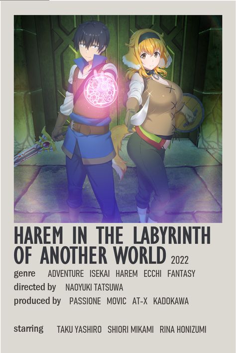 Harem In The Labyrinth Of The Other World, Isekai Aesthetic, Harem In The Labyrinth, Harem Anime, Isekai Anime, Relatable Illustrations, Life With A Newborn, Anime Minimalist Poster, Seni Pop