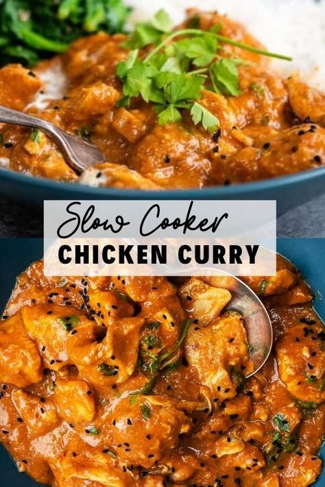 All Day Slow Cooker Recipes, Slow Cooker Curry Chicken, Slow Cook Recipes, Slow Cooker Curry Recipes, Slow Cooker Curry, Slow Cooker Chicken Curry, Crockpot Recipe, Healthy Slow Cooker, Slow Cooker Recipes Healthy