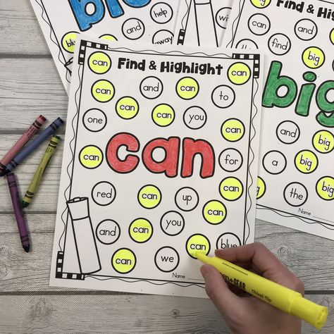 Sight Word Building Activities, Sight Word Scavenger Hunt Kindergarten, Diy Sight Word Games, And Sight Word Worksheet, Beginning Sight Words Preschool, Basic Sight Words For Kindergarten, Fun Sight Word Games, Prek Sight Words List, Pre K Sight Words Activities