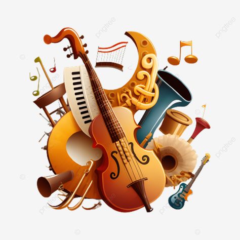 guitar music note musical instrument cartoon illustration Musical Instruments Art, Instrument Illustration, Music Art Painting, Chemistry Textbook, Guitar Images, Guitar Illustration, Album Artwork Cover Art, Instruments Art, Church Media Design