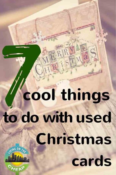 Vintage Postcard Crafts Ideas, Greeting Card Crafts Recycled, Recycled Cards Ideas, Crafts With Cards, Recycling Christmas Cards, All Occasion Cards Handmade, Crafts With Old Christmas Cards, Reuse Christmas Cards, Cards Handmade Ideas Creative