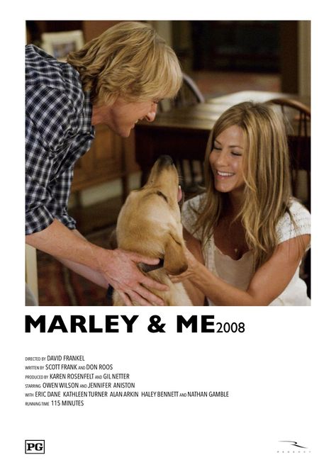 Marley And Me Movie Poster, Marley And Me Aesthetic, Marley And Me Movie, 2008 Movies, Marley And Me, Comfort Movies, Iconic Movie Posters, Film Posters Minimalist, Minimalist Posters