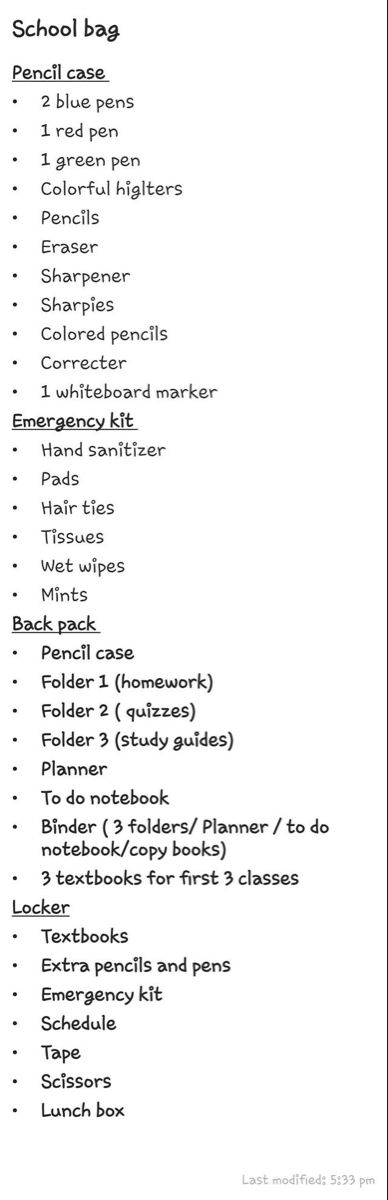 Things To Put In Bag For School, Pencil Pouch Essentials List, What Should I Put In My Pencil Case, Whats In Pencil Case, Pencil Case List School Supplies, Things In Pencil Case, Thing To Pack For School, What We Need For School, Whats In My Bag High School