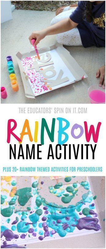 Name Art Projects, Name Activity, Colorful Art Projects, Preschool Names, Painting Rainbow, Rainbow Names, Name Activities, Aktivitas Montessori, Toddler Art