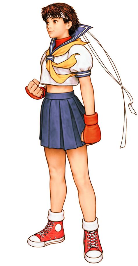 Street Fighter - Sakura Kasuagano by Kinu Nishimura and Toshiaki Mori aka Shinkiro * Shinkiro Art, Toshiaki Mori, Kinu Nishimura, Sakura Kasugano, Sakura Street Fighter, Street Fighter Tekken, Capcom Street Fighter, Capcom Vs Snk, Capcom Vs