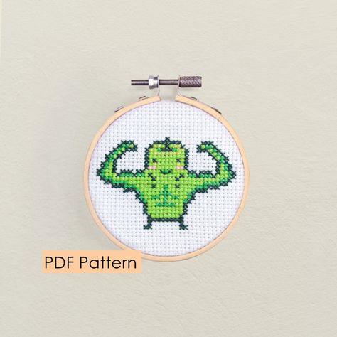 Junibro Cross stitch pattern - Stardew Valley Junimo - Instant Digital Download - cute cross stitch needlepoint