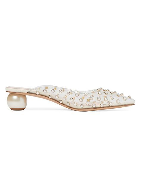 Pearl-Embellished Mules Color Ivory, Wedding Wear, Curator Style, Love Gifts, Kate Spade New York, Designer Outfits Woman, Trending Accessories, Saks Fifth, Saks Fifth Avenue