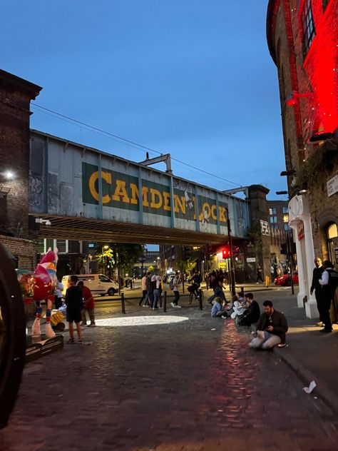 Camden At Night, London Aesthetic Camden, Camden London Aesthetic, London Night Life Aesthetic, Ual London Aesthetic, Camden Town London, Camden Town Aesthetic, Camden Market Aesthetic, London Street Aesthetic