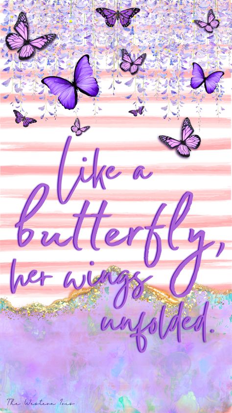 Wallpaper Sayings, Butterfly Phone Wallpaper, Purple Butterfly Wallpaper, Cute Motivational Quotes, Phone Background Wallpaper, Butterfly Keychain, Quote Wallpapers, Cricut Shirts, Butterfly Quotes