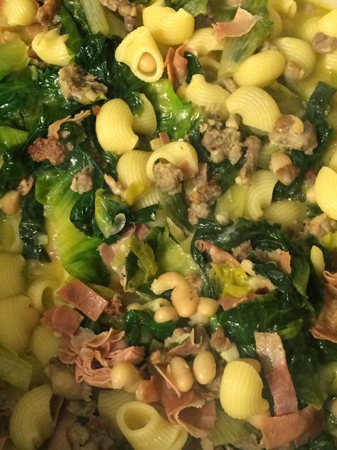 Orcchettie Pasta With Sausage, Beef Flautas, Boneless Skinless Chicken Recipes, White Bean And Sausage, Pasta With White Beans, Escarole Recipes, Escarole Soup, Sausage Sauce, White Bean Recipes