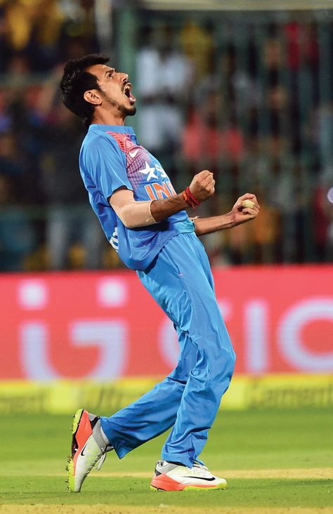 ‘Chess Master’ Chahal Guides India to An Amazing Series Win India's Yezuvendra Chahal celebrates the wicket of Joe Root during the 3rd T20 between India and England at Chinnaswamy Stadium in Bengaluru, Feb. 1. (Shailendra Bhojak/PTI) Young leg-spinner Yuzvendra Chahal scripted a dramatic collapse with incredible figures of 6 for 25 as England lost 8 wickets for a mere 8 runs http://siliconeer.com/current/chess-master-chahal-guides-india-to-an-amazing-series-win/ Chahal Yuzvendra, Yuzi Chahal, Cricket Images, Chinnaswamy Stadium, Indian Cricketers, Joe Root, Anushka Sharma And Virat, Cricket Quotes, Indian Team