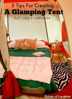 5 Tips For Creating A Comfortable-create your own camping oasis with these amazing tips! Festival Camping Setup, Camping Bedroom, Bedroom Camping, Zelt Camping, Camping Bedarf, Camping Snacks, Glamping Tent, Camping 101, Camping Diy