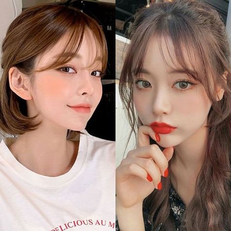 Bangs Korean, Korean Short Haircut, Korean Wavy Hair, Korean Medium Hair, Korean Bangs Hairstyle, Korean Long Hair, Korean Bangs, Light Bangs, Wispy Hair