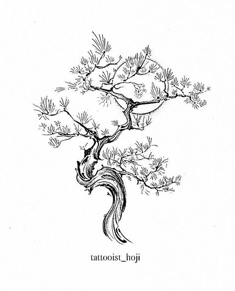 Japan Tree Tattoo, Bird And Tree Tattoo, Bonsai Tree Drawing, Bonsai Tree Tattoo, Bonsai Tattoo, Bonsai Drawing, Maple Tree Tattoos, Bonsai Tree Tattoos, Tree Tat