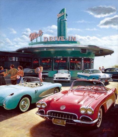 Vintage Cars 1950s, Old Vintage Cars, Auto Retro, Vw Vintage, Mc Laren, Old Classic Cars, Cadillac Eldorado, Car Illustration, Koenigsegg