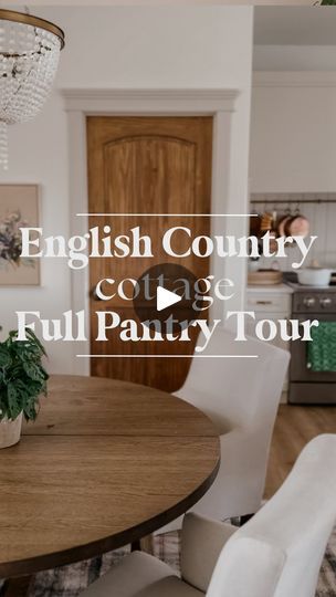 2.8K views · 827 reactions | A full pantry tour! From 90’s formal dining room (which I love but we needed a pantry) to English country cottage pantry of my dreams. This pantry was done on a budget, using all the original orange oak cabinets, these are actually vanity cabinets, some inexpensive panelling on the walls and to finish it off Billy bookcases for more food storage. 

We kept the original windows and I am in love with the old school gold window grids, and used inexpensive custom window shades to help cool it off in there because it can get fairly toasty. We love it, the color just makes me happy and it suits all our needs for a walk in pantry. 

#ikeahack #pantry #paintedcabinets #wallpanelling #homerenovation | Brittany Robertson | English Country Cottage Home | Post Malone · Cir Orange Oak Cabinets, Dining Shelf, Diy Pottery Barn Decor, Shelf Nook, Cottage Pantry, Boho Laundry, Pantry Tour, Cedar Cottage, Full Pantry