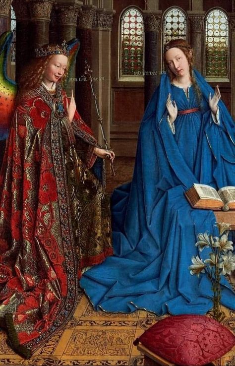 Google Art, Google Art Project, The Annunciation, Van Eyck, Jan Van Eyck, European Paintings, Vintage Artwork, Religious Art, Art Google