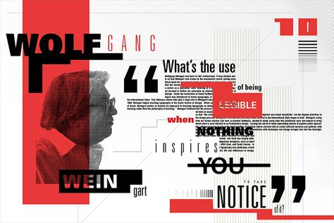 Wolfgang Weingart on Behance New Wave Design, Wolfgang Weingart, Paula Scher, Buch Design, Page Layout Design, Newspaper Design, Magazine Layout Design, Design Aesthetics, Typography Poster Design