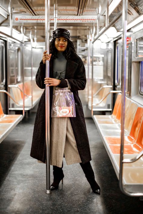 Monroe Steele, Work Commute, Eugenia Kim Hat, Commute To Work, Public Transportation, Body Suit, Get Dressed, Urban Fashion, Get The Look