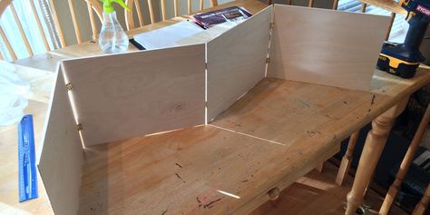 DM Screen DIY  | note to self, look into piano hinges instead, and use PON for interior attachment points. Gm Screen Diy, Dungeon Master Screen Diy, Dm Screen Diy, Dungeons And Dragons Diy, Gm Screen, Dnd Dm, Dnd Diy, Dnd Crafts, Dm Screen