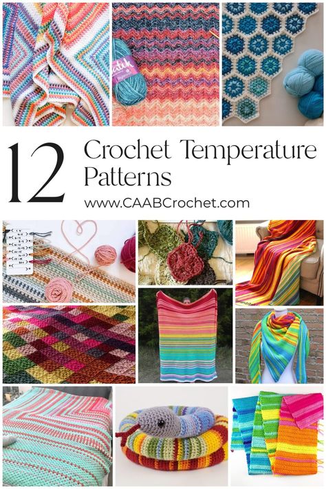 Tempature Blanket Crochet Pattern, Baby Socks Pattern, Modern Crochet Blanket, Temperature Blanket, Crochet Stitches For Blankets, Blanket Patterns, Modern Crochet, Crochet Stitches Tutorial, Scarf Crochet Pattern