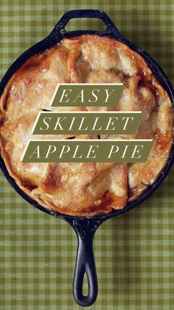 Southern Living Apple Pie Skillet, Southern Living Skillet Apple Pie, Apple Pie Skillet Recipe, Apple Pie In Cast Iron Skillet Recipe, Easy Skillet Apple Pie Southern Living, Apple Pie In A Skillet, Iron Skillet Apple Pie Recipe, Apple Pie In A Pan, Apple Pie In Cast Iron Skillet