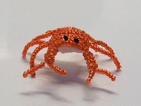 Beading for the very beginners: Crab Beaded Crab, Bedroom Wishlist, Beaded Animals Tutorial, Crab Crafts, 3d Beading, Beads Candy, Wire Jewelry Tutorial, Beading Techniques, Beading Tutorial