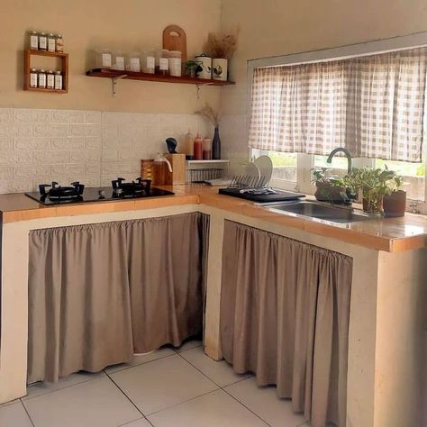 Inspirasi desain dapur minimalis Countertops White Cabinets, Beautiful Dorm Room, Kitchen Concrete, Kitchen Design Small Space, Concrete Countertops White, Countertops Concrete, India Home Decor, Interior Design Kitchen Small, Concrete Countertops Kitchen