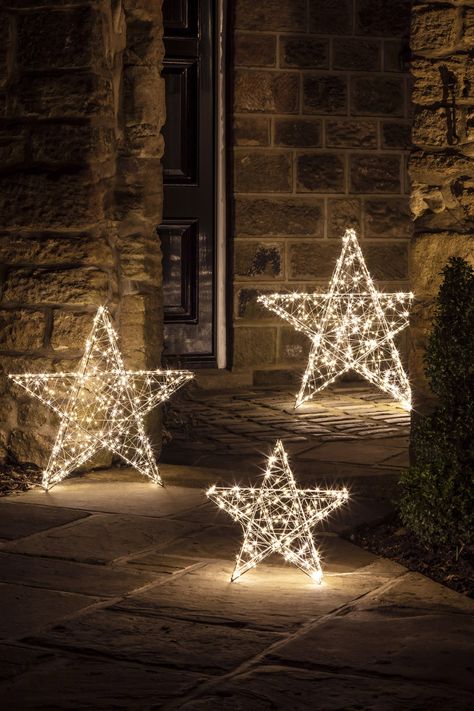 Christmas Star Lights Outdoor, Star Christmas Lights, Decor Christmas Home, Outside Christmas Decorations, Decor Ideas Bedroom, Christmas Star Decorations, Diy Diwali Decorations, Xmas Deco, Home Decor Ideas Living Room