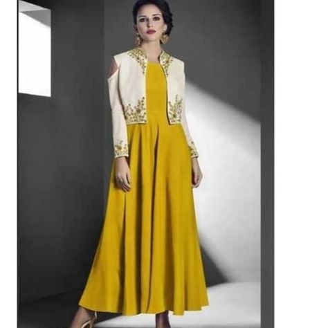 Designer kurti#trendy#traditional#fashionhub#fashion#DM to buy Jacket Kurti Designs Latest, Short Jacket Kurti Designs Latest, Jacket Kurti Designs, Jacket Kurti, Jacket Style Kurti, Indo Western Outfits For Women, Long Jacket Dresses, Kurti With Jacket, Jacket Dresses