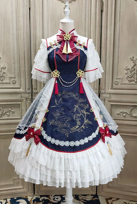 Alice Dress, Op Dress, Lolita Outfits, Old Fashion Dresses, Kawaii Dress, Anime Dress, Fantasy Dress, Dress Girl, Cosplay Dress