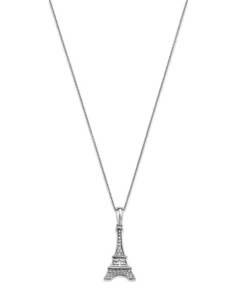 Find Bloomingdale's Fine Collection Diamond Eiffel Tower Pendant Necklace In 14k Gold, 0.07 Ct. T. W on Editorialist. Bloomingdale's Fine Collection Diamond Eiffel Tower Pendant Necklace in 14K White Gold, 0.07 ct. t.w. Womens Jewelry Necklace, Eiffel Tower, 50 %, Tower, Jewelry Necklaces, White Gold, Women Jewelry, Pendant Necklace, Luxury Fashion