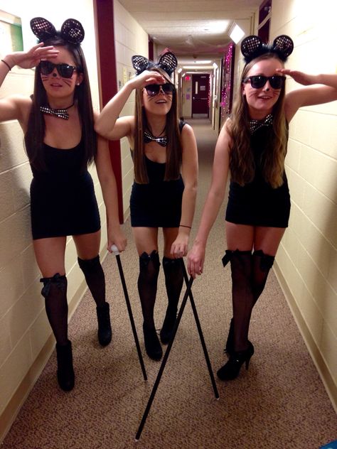 Three Blind Mice Halloween Costumes, 3 Blind Mice Costume, Three Person Costumes, Blind Mice Costume, Mice Costume, Mean Girls Halloween Costumes, Two Person Halloween Costumes, 3 Blind Mice, Mean Girls Halloween