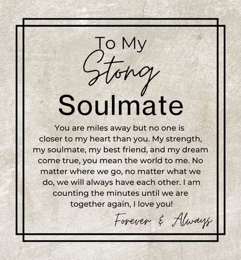 Love Quotes For Him Soulmate, Unique Love Quotes For Him Romantic, Long Distance Relationship Letters, Strong Boyfriend, Gift For Long Distance Boyfriend, Long Distance Anniversary, Small Love Quotes, Unique Love Quotes, My Dream Come True