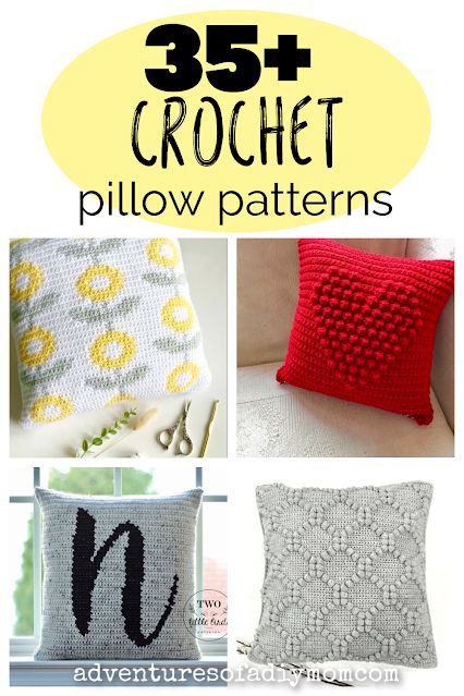 Need a small crochet project? Try a pillow! With over 35 crochet pillow patterns to choose from, you're sure to find your next project. Simple Crochet Pillow, Crochet Pillow Pattern Free, Knitted Decor, Diy Mom, Bow Pillows, Make And Do Crew, Throw Pillow Pattern, Pillow Covers Pattern, Pillow Patterns