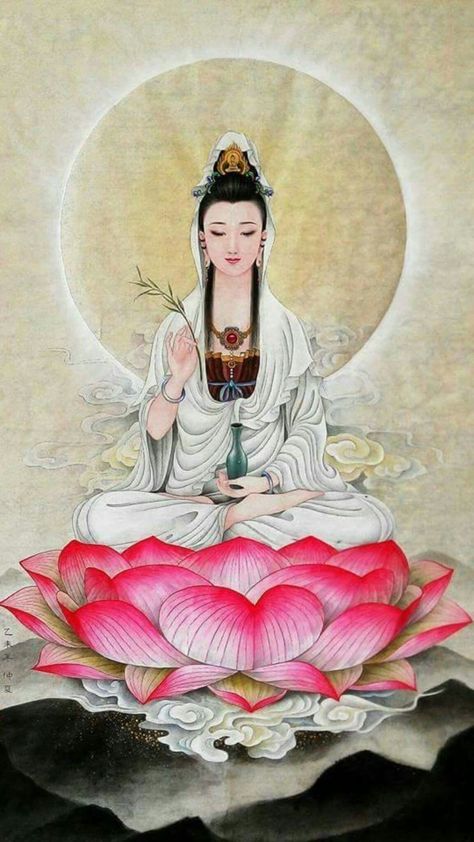 Mandala Nature, Divine Tarot, Yoga Studio Design, Buddha Art Painting, Quan Yin, Om Mani Padme Hum, Kuan Yin, Kwan Yin, Buddha Image