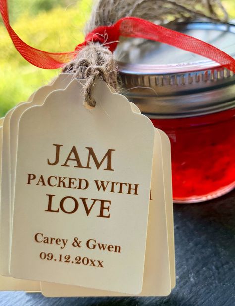 Jelly Labels, Jam Jar Wedding Favours, Wedding Guest Gifts Party Favors, Jam Jar Wedding, Jelly Gift, Jam Wedding Favors, Personalized Wedding Favor Tags, Jam Favors, Jam Gift