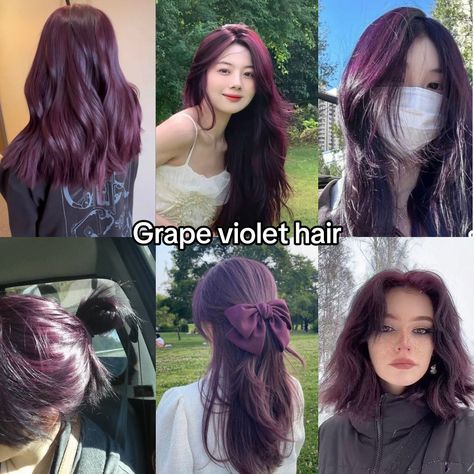 Violet Hair Colors, Wine Hair, Hair Tint, Violet Hair, Dyed Hair Inspiration, Hair Inspiration Short, Types Of Hair, Pretty Hair Color, Hair Color Purple