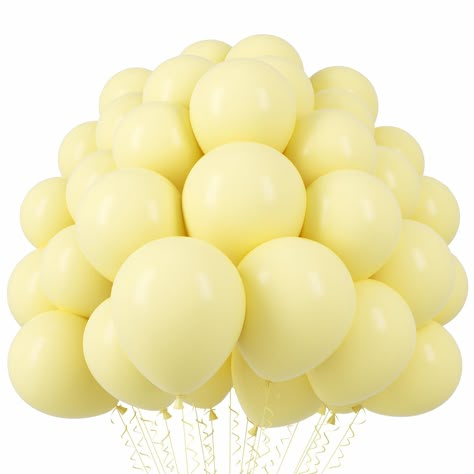 PRICES MAY VARY. Package include: You can get 110 pcs 12 inch pastel yellow balloons and 2 rolls of ribbons, choose white latex party balloons set for a refined touch to your party and create memories Premium Quality: Crafted from latex material. They maintain their shape and color throughout the event, ensuring your decorations stay perfect. Balloons can be used to create balloon garland, elegant balloon centerpieces, bringing your vision to life Elevate Your Events: Whether it's birthday party Baby Shower Boho Theme, Bridal Shower Sunflower, Boho Theme Party, Yellow Party Decorations, Blush Balloons, Bee Theme Party, Sunflower Party, Rainbow Parties, Anniversary Party Decorations