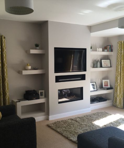 View our gallery of False Chimney Breast Installations Click on the images below to enlarge Alcove Ideas Living Room, Chimney Decor, Tv Fal, Feature Wall Living Room, Living Room Decor Fireplace, Chimney Breast, Cosy Living Room, Home Fireplace, Living Room Tv Wall