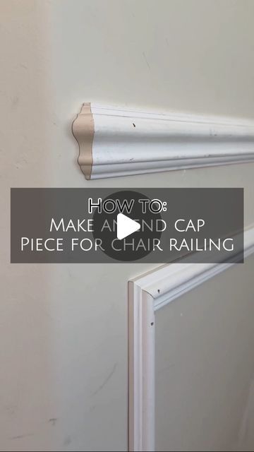 Natalie Park | DIY, Builds & Design on Instagram: "TUTORIAL ON HOW TO MAKE AN END CAP or END RETURN PIECE for chair railing! (This also works for baseboards too) 🙌🏻

A flat, raw 90 degree edge on your chair railing or baseboard is NOT the way to go when your wall ends to an open space.🙅🏻‍♀️ This is the perfect way to make an end cap on those chair railing or baseboard pieces that don’t butt up against another wall, or door/window casing and end on an open corner. Having an end cap makes your trim look beautiful and finished! 😍

Once everything is caulked and painted, it will look like a pro did it! But no, YOU DID IT! If you’re considering doing wainscoting in your home, did you find this helpful? 😀

Don’t forget to LIKE, SAVE/SHARE, and COMMENT for more DIY and tutorials!! ❤️
.
.
. Trim For Corners Of Walls, Chair Rail End Cap, Diy Chair Rail Ideas, Modern Chair Rail, Chair Railing, Diy Baseboards, Moulding Ideas, Chair Rail Moulding, Chair Rail Molding