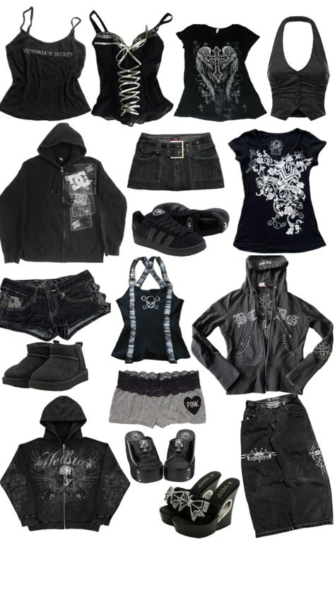 #emo #outfitinspo #grunge #00s #y2k #90s Emo Grunge Outfits, 90s Alternative Fashion, 90s Emo, Mcbling Fashion, Trashy Outfits, Outfit 90s, Emo Grunge, Fashion Aesthetics, Swaggy Outfits