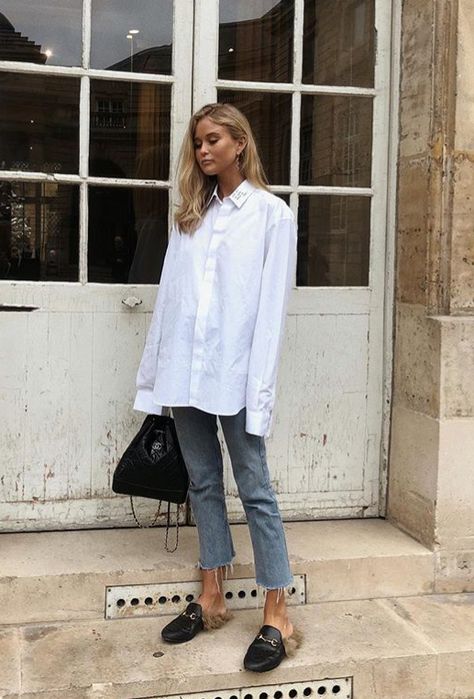 Gucci Princetown Mules Outfit, Gucci Mules Outfit, Princetown Gucci, Josefine H J, Gucci Princetown, Casual Work Outfits Women, Work Outfits Women Summer, Mode Instagram, Chique Outfits