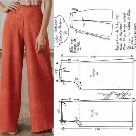 27 Best Diy • Textile Images In 2020 2AD Seluar Wanita, Celana Jogger Wanita, Corak Menjahit, Projek Menjahit, Diy Sy, Trousers Pattern, Trouser Pattern, Haine Diy, Costura Fashion