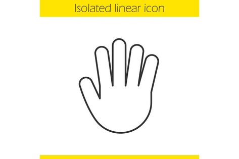 Hand Contour Drawing, High Five Drawing, Toddler Education, Hand Gesture, Outline Drawing, Outline Drawings, Line Illustration, High Five, Education