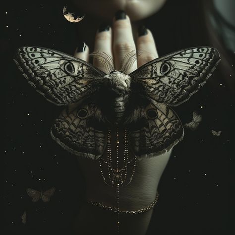 - witchy friday. 🦋© by ADA 🦋 #witchythings #gothic #moth #darkart #fantasy #conceptart #artwork #midjourney #blackandwhite #artistsoninstagram #artoftheday #digitalartwork #fantasy #inspiration #darkaesthetic #aiartwork 💠My pictures are created with passion, using a combination of AI like Midjourney, photography, Photoshop, and self-edited images. 💠 Vintage Moth Costume, Moth Aesthetic Dark, Marina Aesthetic, Moth Aesthetic, Gothic Moth, Giant Moth, Gothic Roses, Fantasy Aesthetics, Office Halloween Decorations