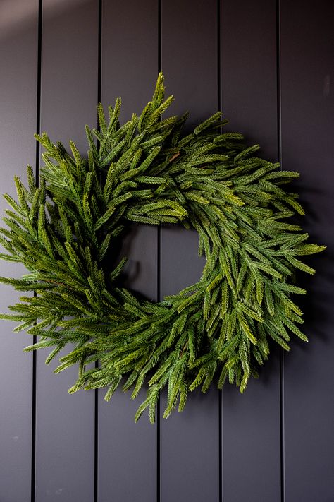 ALL HOLIDAY Christmas Wreath Natural, Holiday Front Door Decor, Pine Wreaths, Cypress Pine, Norfolk Pine, Stair Railings, Pine Wreath, Outdoor Gifts, 2024 Christmas